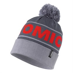 Шапочка ATOMIC ALPS POM Beanie серый/красный - фото 19710