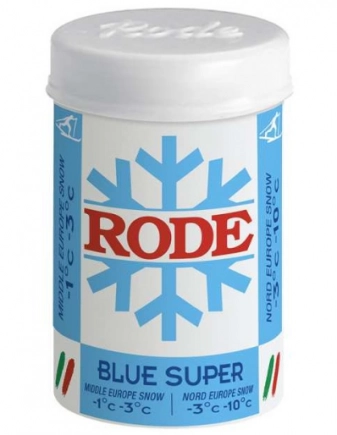Мазь лыжная RODE, (-1-3, -3-10 С), Blue Super, 45g P32