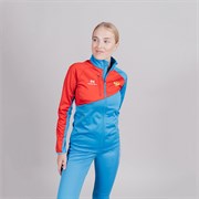 Куртка разминочная NORDSKI Premium National женская Blue/RED