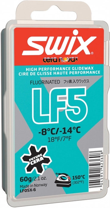Мазь скольжения SWIX LF5X, (-8-14 C), Turquoise, 60 g LF05X-6