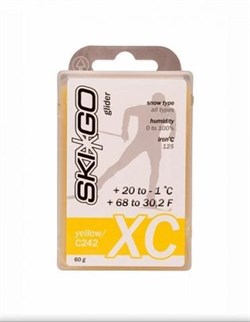 Мазь скольжения SKIGO XC, (+20-1 C), Yellow 60 g 63705 - фото 17425