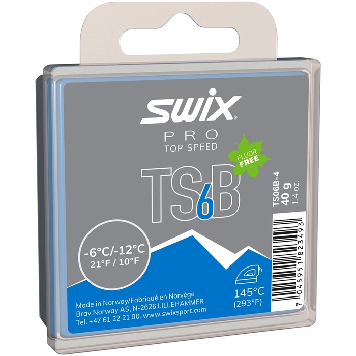 Мазь скольжения SWIX TS6 Black, (-6-12 C), 40 g TS06B-4