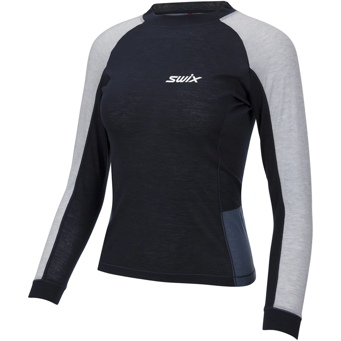 Термофутболка SWIX Aspire LS женская navy/Blue sea 40846-75104