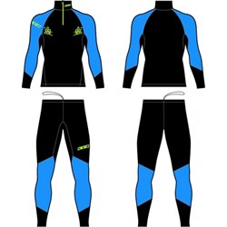Комбинезон гоночный KV+ Lahti раздельный BLACK/BLUE 21V118.12 - фото 21622