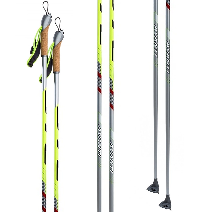 Палки лыжные STC AVANTI (100% углеволокно, деколь) AV/135-170