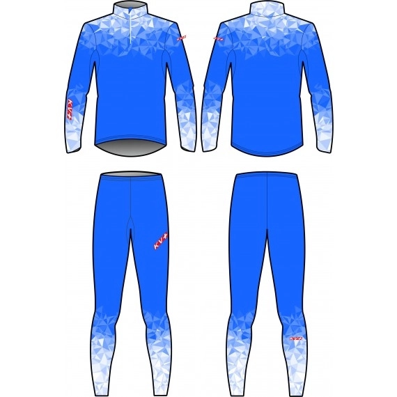 Комбинезон гоночный KV+ Tornado Blue/White раздельный 23V118.20