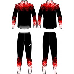 Комбинезон гоночный KV+ Tornado Black/Red/White раздельный 23V118.30 - фото 23830