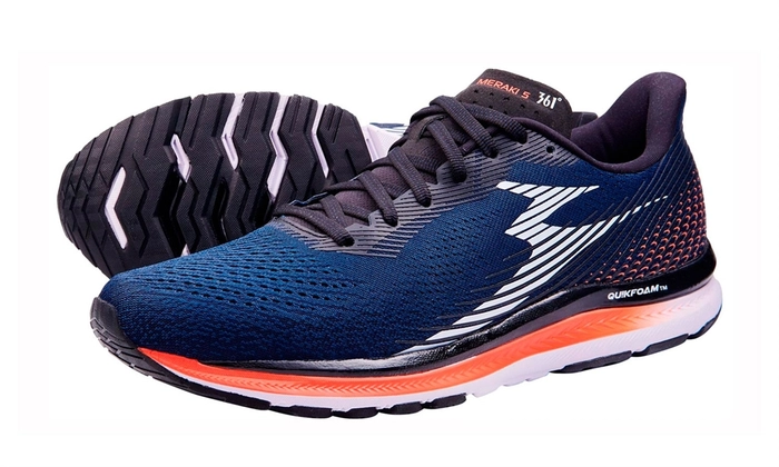 Кроссовки 361 MERAKI 5 (2E) BLUE/ORANGE Y2325-7000