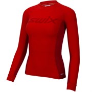 Термофутболка SWIX RaceX LS Fiery red женская